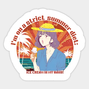 I'm on a strict  summer diet: Sticker